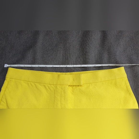 JOSEPH Gabardine Stretch Queen Cropped Trousers Yellow uk12 - Picture 12 of 16